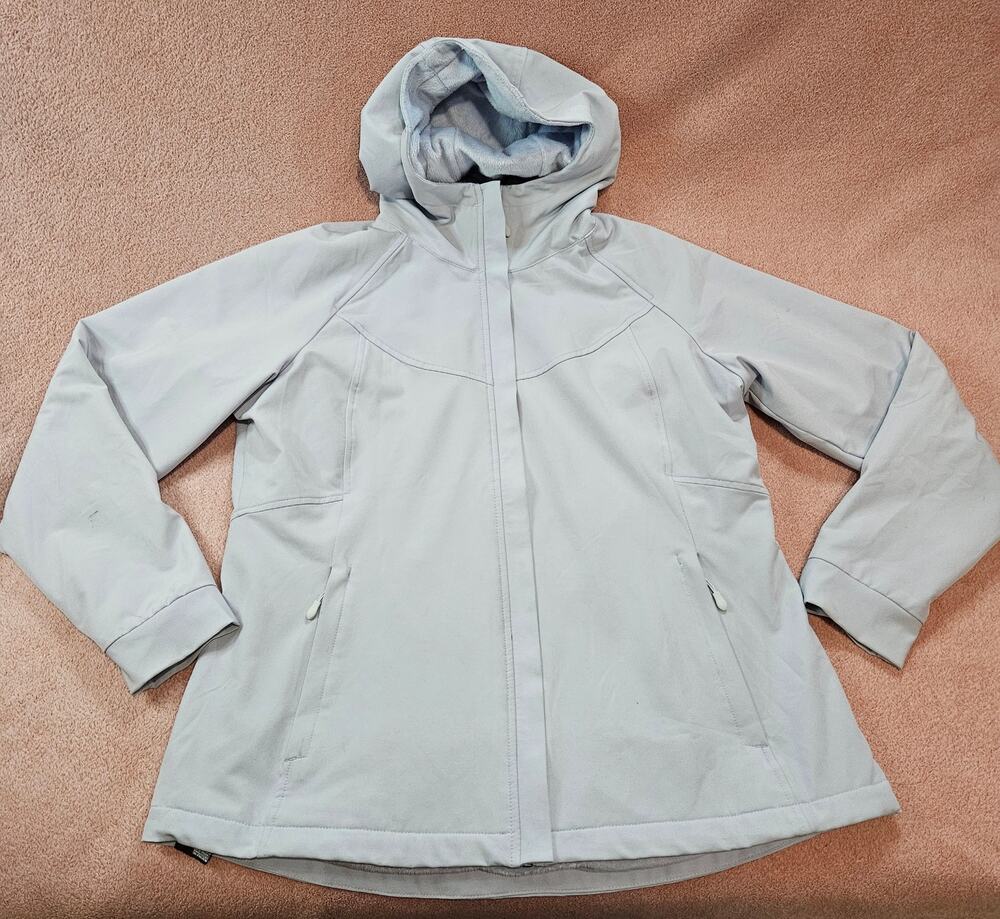 Kirkland Signature Softshell Jacket Size XL Light Blue Fleece Lined